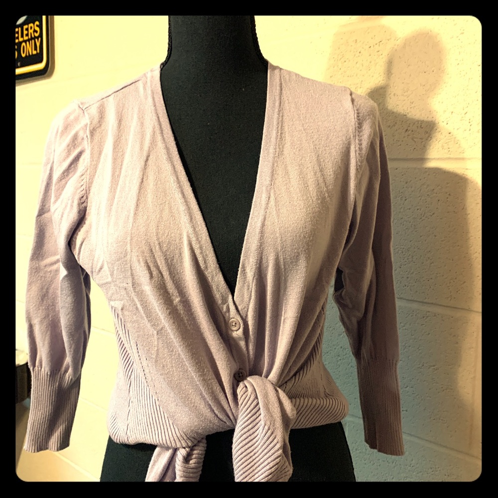 A Sophisticated purple cardigan